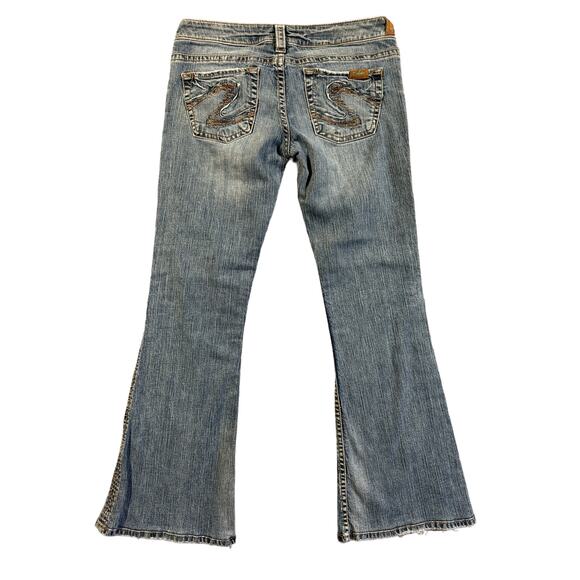 Silver Jeans Tuesday Boot Cut 22” Womens Sz 30 Low Rise Western Glove Works 32* - Picture 12 of 16